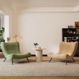 ChandeliersDecor.com-Sofa Chairs and Stools-Italian Style Velvet Wood Legs Sofa Chair