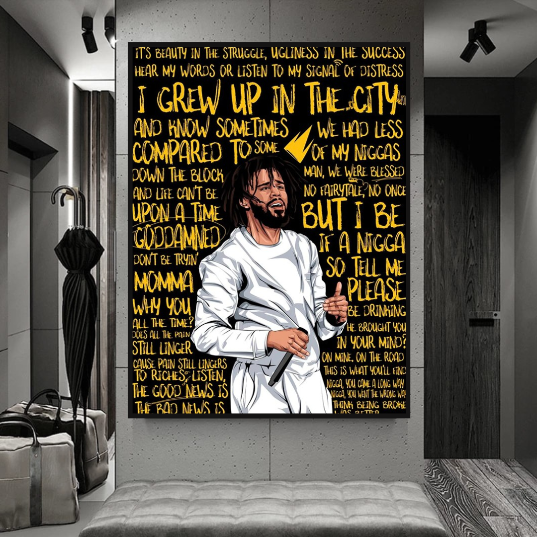 ChandeliersDecor.com-Wall Posters-J Cole Singer Canvas Wall Art: Exceptional Depiction