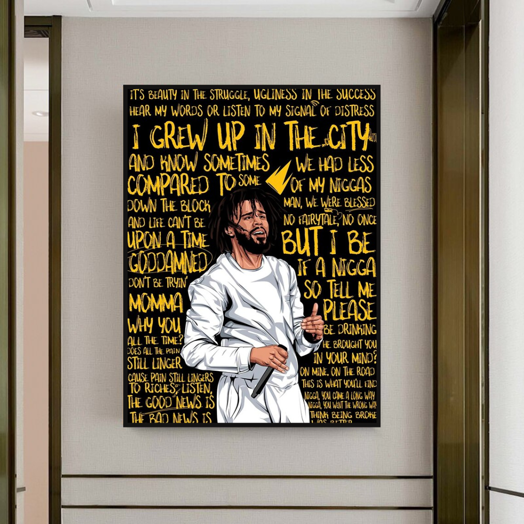 ChandeliersDecor.com-Wall Posters-J Cole Singer Canvas Wall Art: Exceptional Depiction