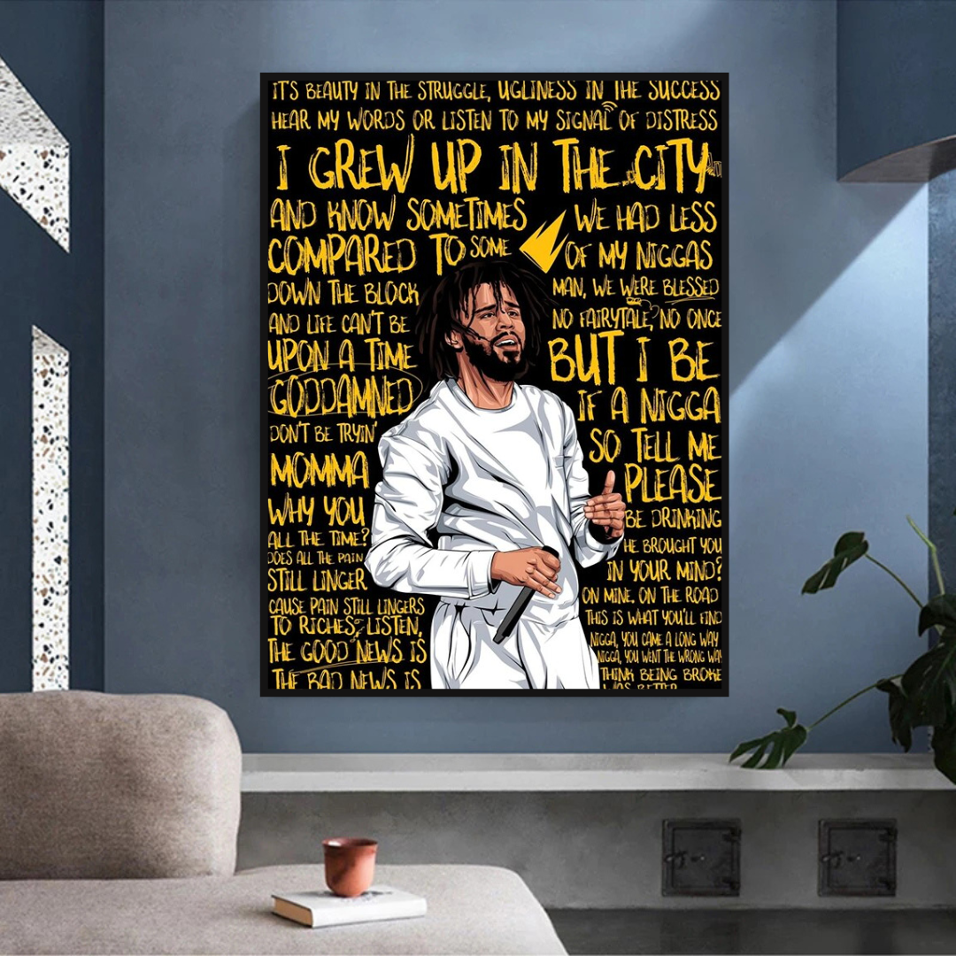 ChandeliersDecor.com-Wall Posters-J Cole Singer Canvas Wall Art: Exceptional Depiction