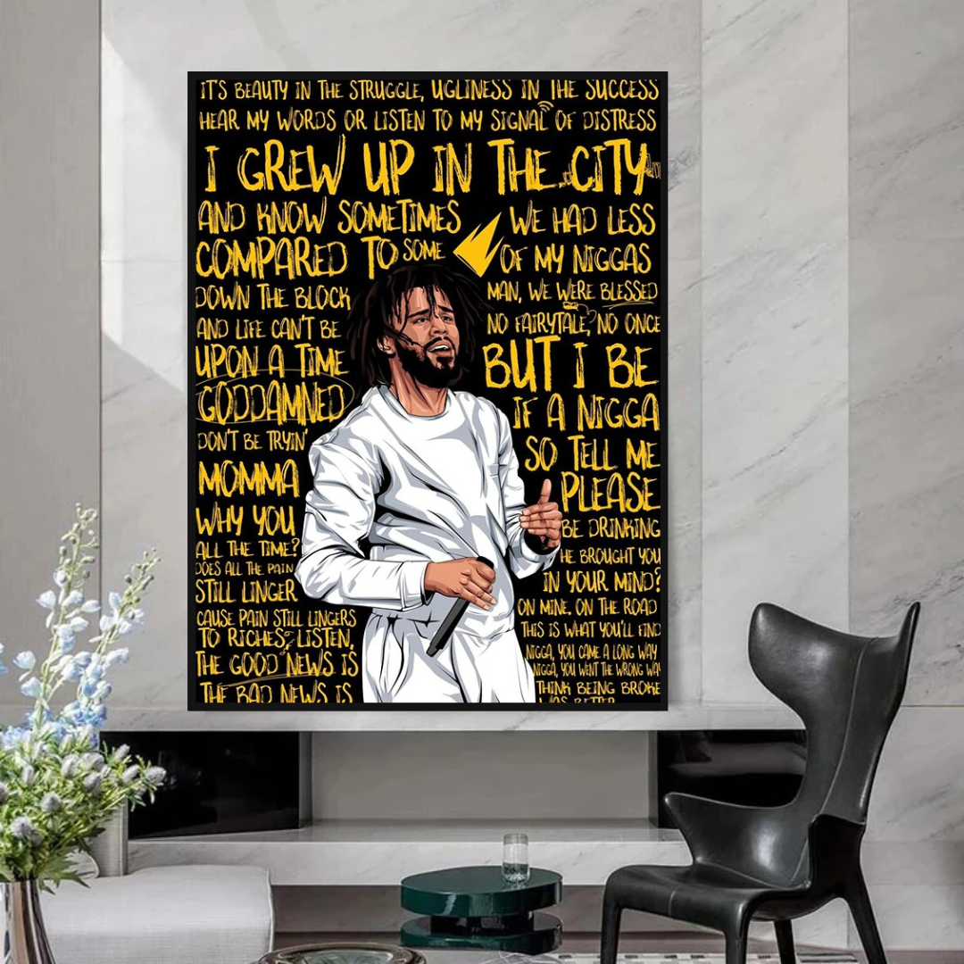 ChandeliersDecor.com-Wall Posters-J Cole Singer Canvas Wall Art: Exceptional Depiction
