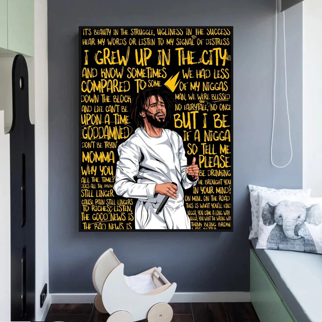 ChandeliersDecor.com-Wall Posters-J Cole Singer Canvas Wall Art: Exceptional Depiction