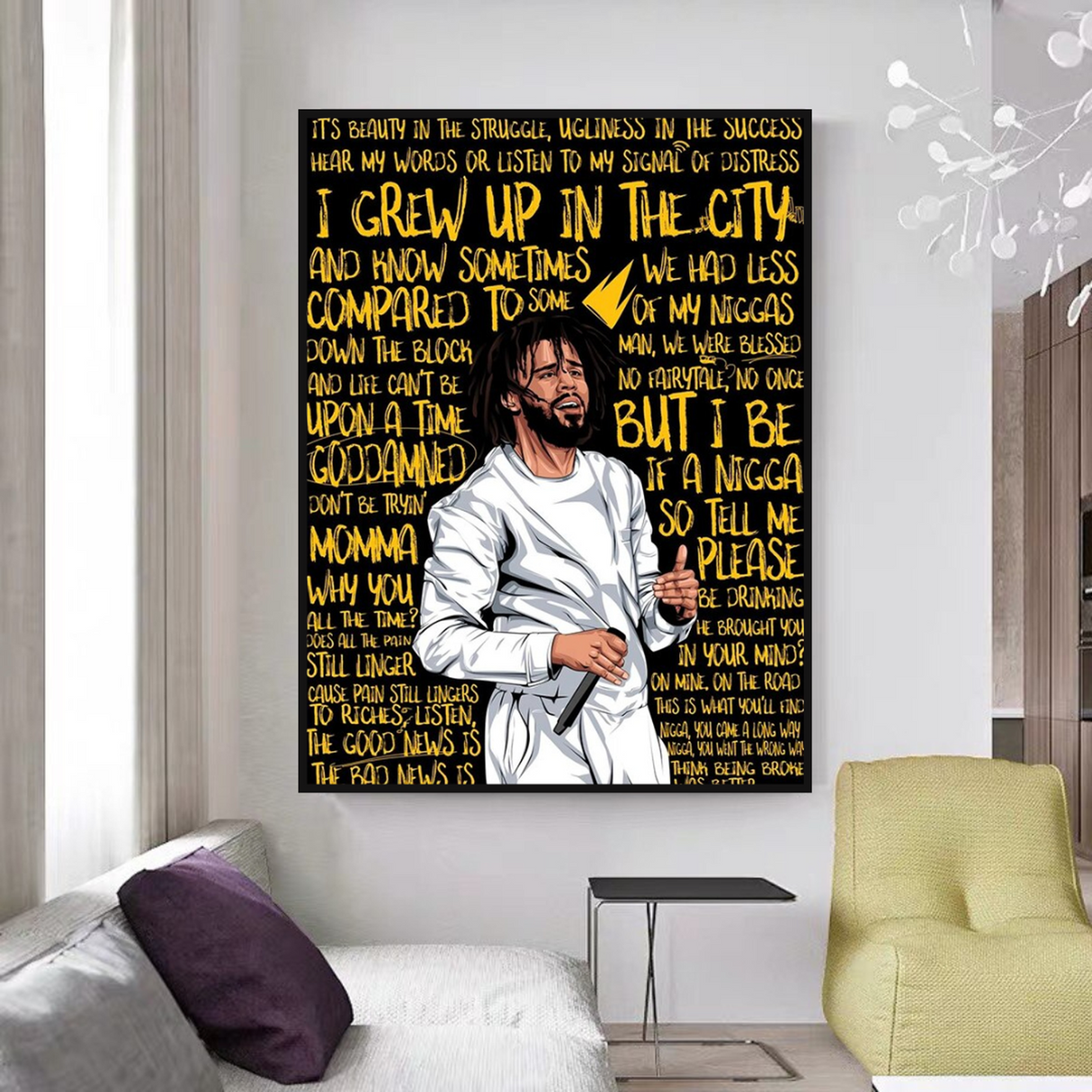 ChandeliersDecor.com-Wall Posters-J Cole Singer Canvas Wall Art: Exceptional Depiction