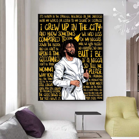 ChandeliersDecor.com-Wall Posters-J Cole Singer Canvas Wall Art: Exceptional Depiction