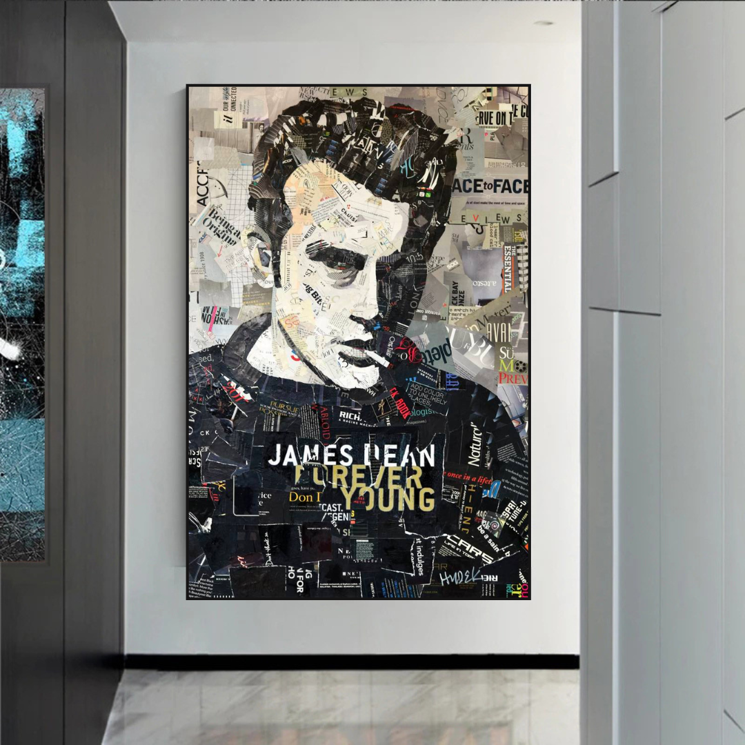 ChandeliersDecor.com-Wall Posters-James Byron DeanMovie Star Canvas Wall Art