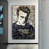 ChandeliersDecor.com-Wall Posters-James Byron DeanMovie Star Canvas Wall Art