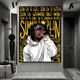 ChandeliersDecor.com-Musicians Wall Art-Jid Rapper Canvas Wall Art: Vibrant Hip-Hop Decor