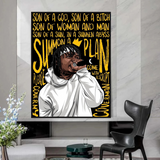 ChandeliersDecor.com-Musicians Wall Art-Jid Rapper Canvas Wall Art: Vibrant Hip-Hop Decor