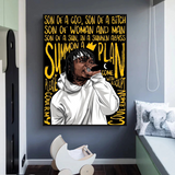 ChandeliersDecor.com-Musicians Wall Art-Jid Rapper Canvas Wall Art: Vibrant Hip-Hop Decor