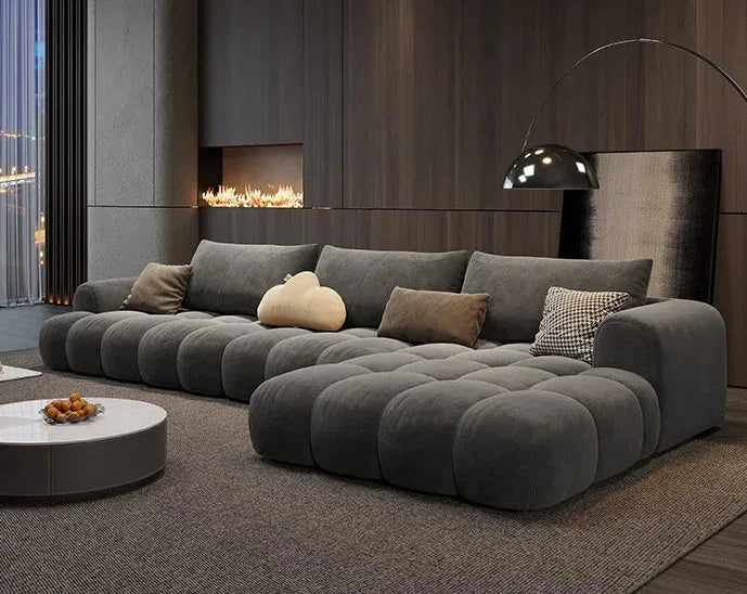 ChandeliersDecor.com-Sofa Set-Juego Stretch Puffs Sectional Sofa Set