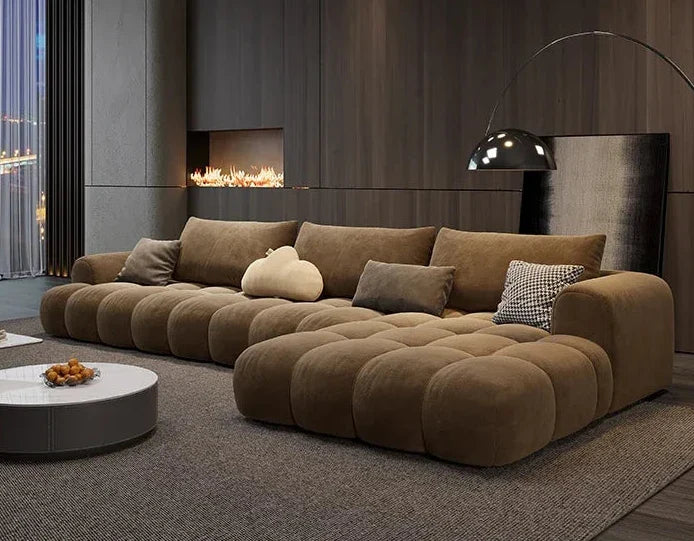ChandeliersDecor.com-Sofa Set-Juego Stretch Puffs Sectional Sofa Set