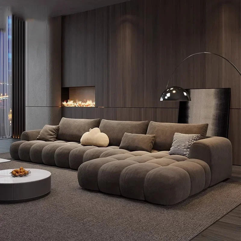 ChandeliersDecor.com-Sofa Set-Juego Stretch Puffs Sectional Sofa Set