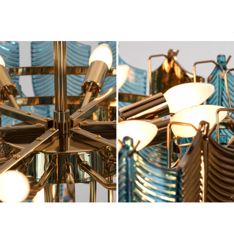 ChandeliersDecor.com-Chandeliers-K9 Crystal Leaf Chandelier: Exquisite Lighting Fixture