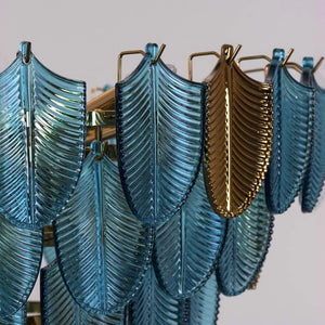 ChandeliersDecor.com-Chandeliers-K9 Crystal Leaf Chandelier: Exquisite Lighting Fixture