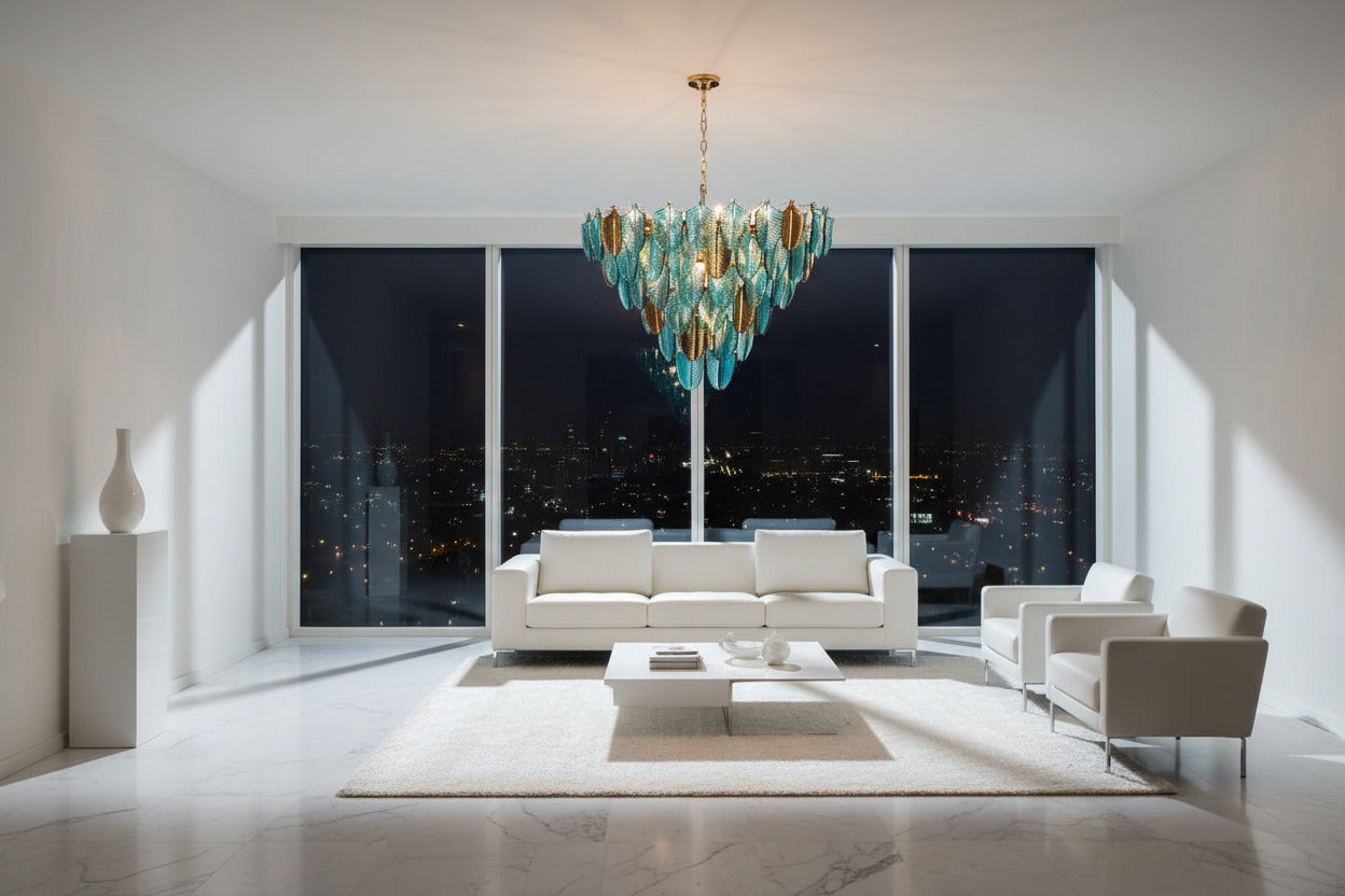 K9 Crystal Leaf Chandelier: Exquisite Lighting Fixture-ChandeliersDecor.com