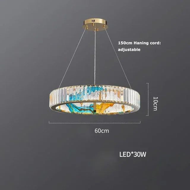 ChandeliersDecor.com-Ceiling Chandelier-K9 Crystal Luxury LED Chandelier - Multi-Color Crystal Elegance