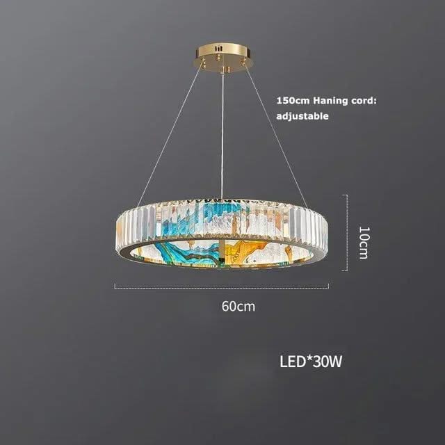 K9 Crystal Luxury LED Chandelier - Multi-Color Crystal Elegance-ChandeliersDecor.com