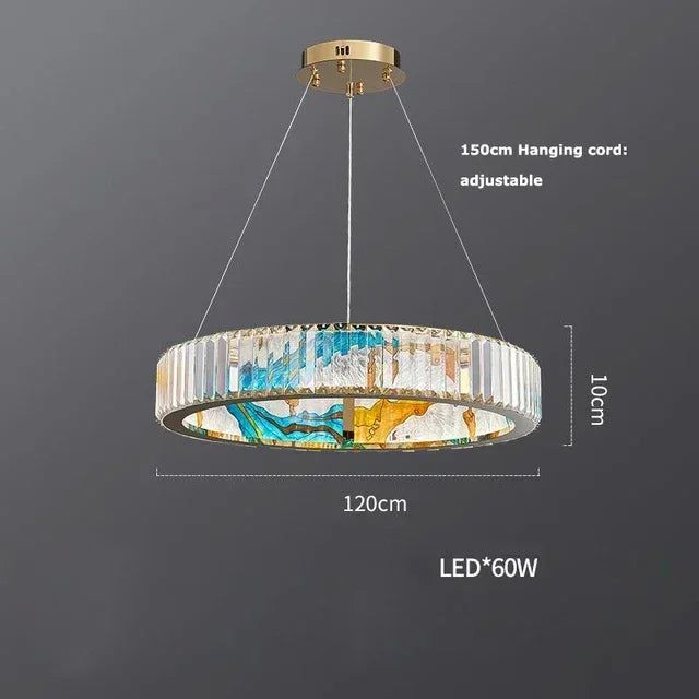 ChandeliersDecor.com-Ceiling Chandelier-K9 Crystal Luxury LED Chandelier - Multi-Color Crystal Elegance