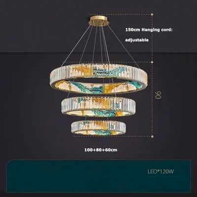 ChandeliersDecor.com-Ceiling Chandelier-K9 Crystal Luxury LED Chandelier - Multi-Color Crystal Elegance