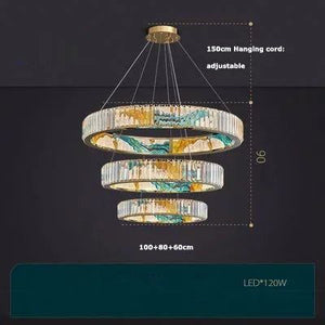 ChandeliersDecor.com-Ceiling Chandelier-K9 Crystal Luxury LED Chandelier - Multi-Color Crystal Elegance
