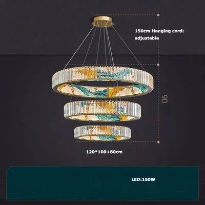 ChandeliersDecor.com-Ceiling Chandelier-K9 Crystal Luxury LED Chandelier - Multi-Color Crystal Elegance