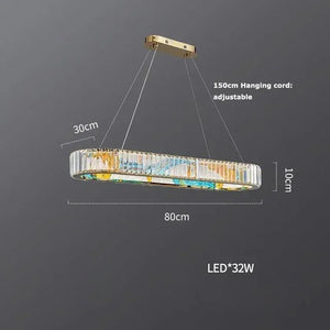 ChandeliersDecor.com-Ceiling Chandelier-K9 Crystal Luxury LED Chandelier - Multi-Color Crystal Elegance