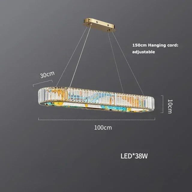 ChandeliersDecor.com-Ceiling Chandelier-K9 Crystal Luxury LED Chandelier - Multi-Color Crystal Elegance