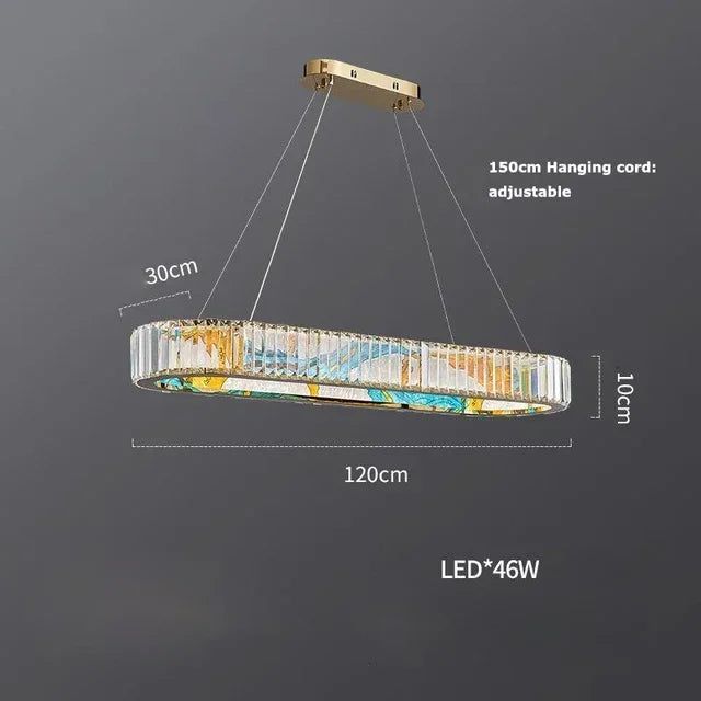 ChandeliersDecor.com-Ceiling Chandelier-K9 Crystal Luxury LED Chandelier - Multi-Color Crystal Elegance