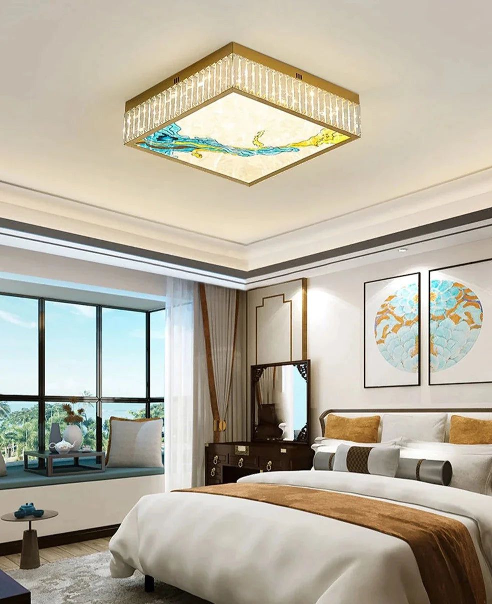 ChandeliersDecor.com-Ceiling Chandelier-K9 Crystal Luxury LED Chandelier - Multi-Color Crystal Elegance