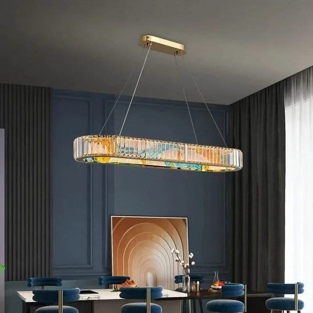 K9 Crystal Luxury LED Chandelier - Multi-Color Crystal Elegance-ChandeliersDecor.com