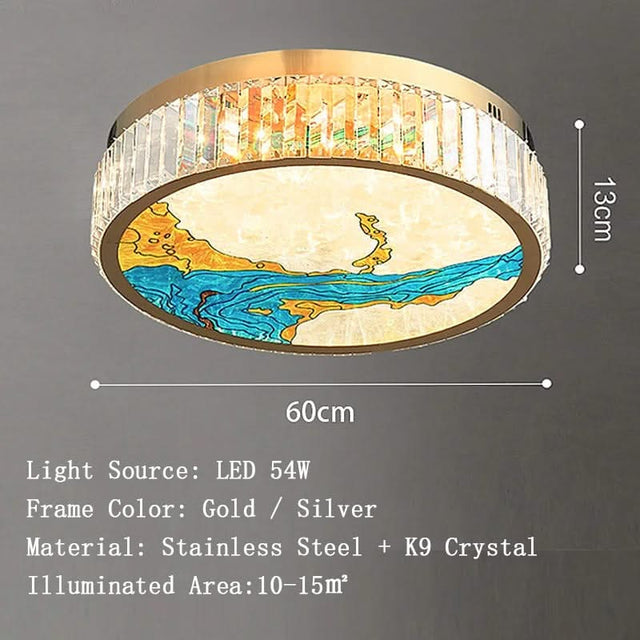 K9 Crystal Luxury LED Chandelier - Multi-Color Crystal Elegance-ChandeliersDecor.com