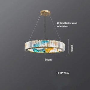 ChandeliersDecor.com-Ceiling Chandelier-K9 Crystal Luxury LED Chandelier - Multi-Color Crystal Elegance