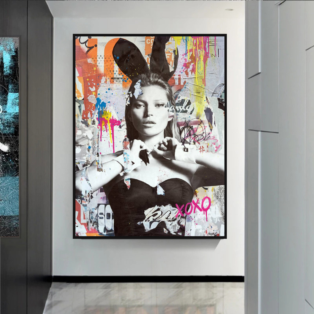 ChandeliersDecor.com-Kate Moss Wall Art-Kate Moss Bunny Art: Unique & Captivating Masterpieces