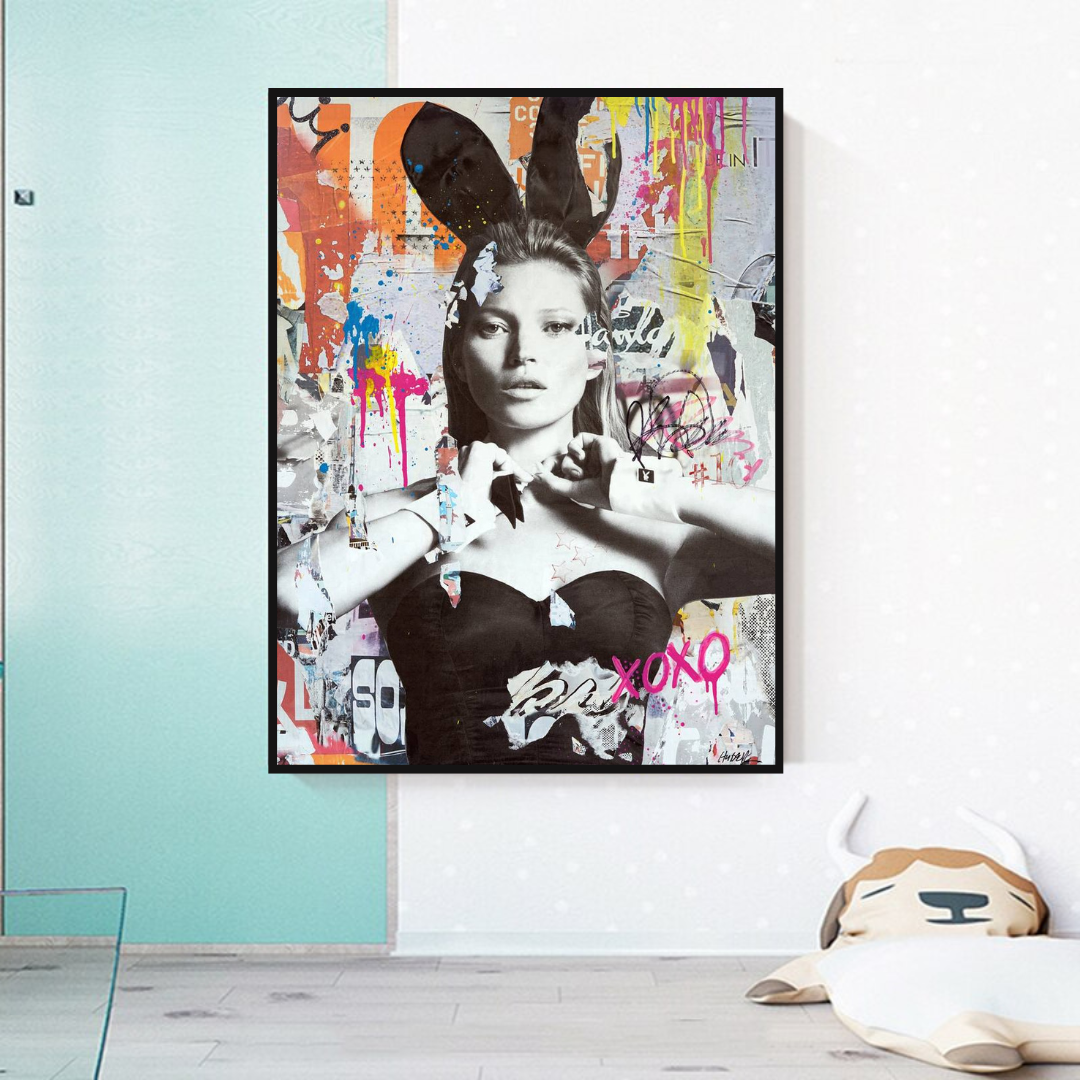 ChandeliersDecor.com-Kate Moss Wall Art-Kate Moss Bunny Art: Unique & Captivating Masterpieces