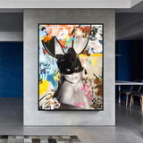 ChandeliersDecor.com-Kate Moss Wall Art-Kate Moss Bunny Poster: Iconic Artwork featuring Kate Moss