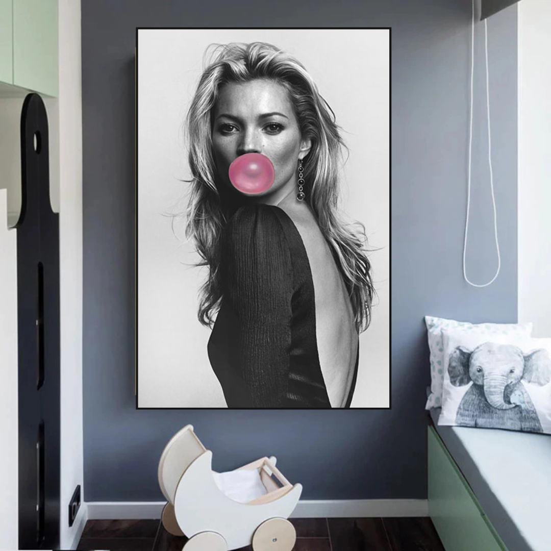 ChandeliersDecor.com-Kate Moss Wall Art-Kate Moss Chewing Gum Art: Explore Unique Masterpieces