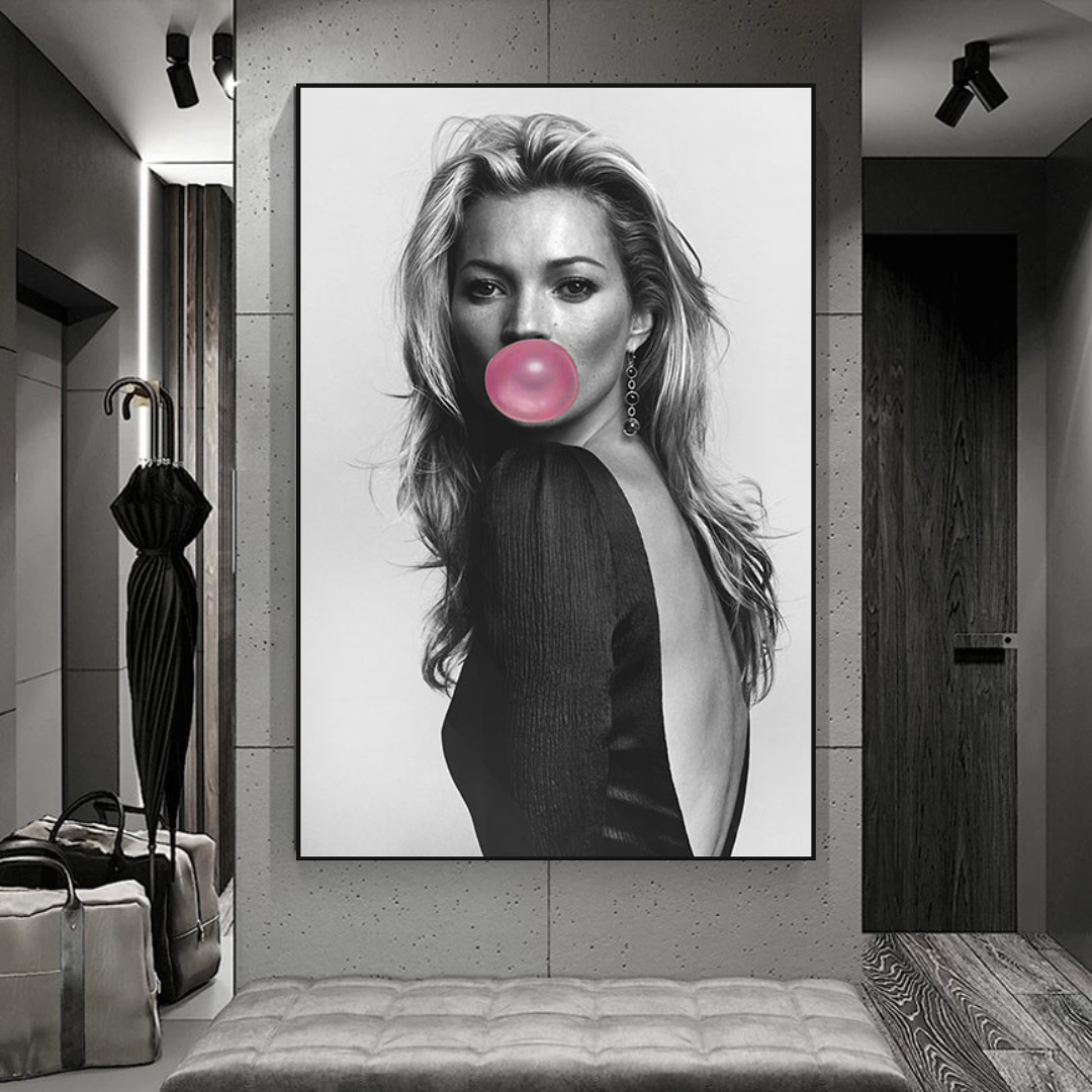 ChandeliersDecor.com-Kate Moss Wall Art-Kate Moss Chewing Gum Art: Explore Unique Masterpieces