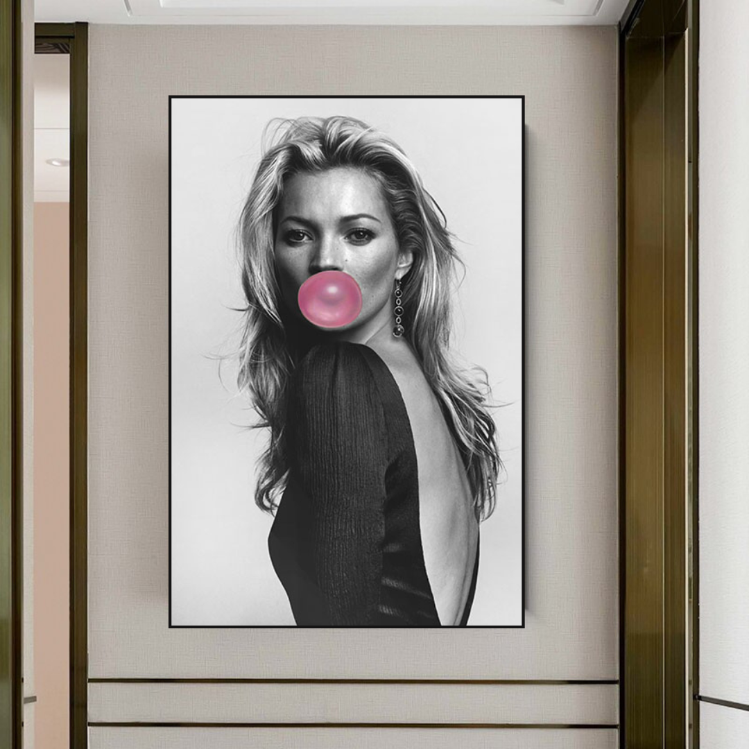 ChandeliersDecor.com-Kate Moss Wall Art-Kate Moss Chewing Gum Art: Explore Unique Masterpieces