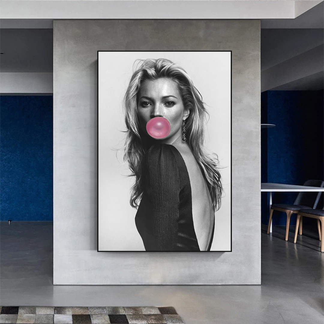 ChandeliersDecor.com-Kate Moss Wall Art-Kate Moss Chewing Gum Art: Explore Unique Masterpieces