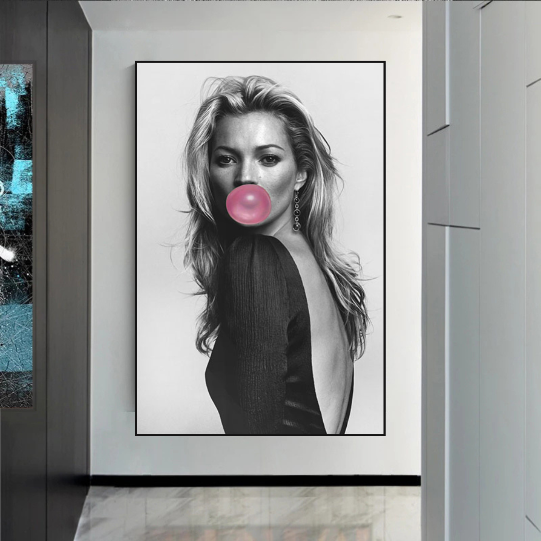 ChandeliersDecor.com-Kate Moss Wall Art-Kate Moss Chewing Gum Art: Explore Unique Masterpieces