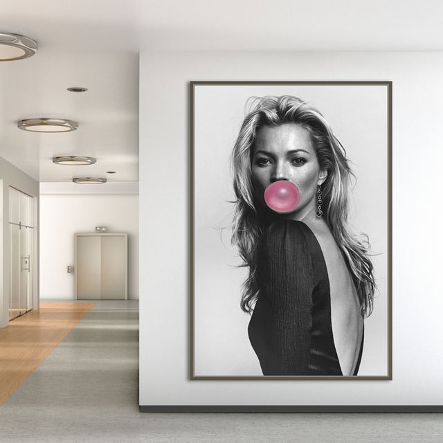 ChandeliersDecor.com-Kate Moss Wall Art-Kate Moss Chewing Gum Art: Explore Unique Masterpieces