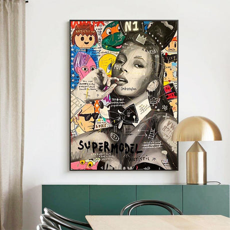 ChandeliersDecor.com-Kate Moss Wall Art-Kate Moss Supermodel Wall Art - Authentic and Stylish