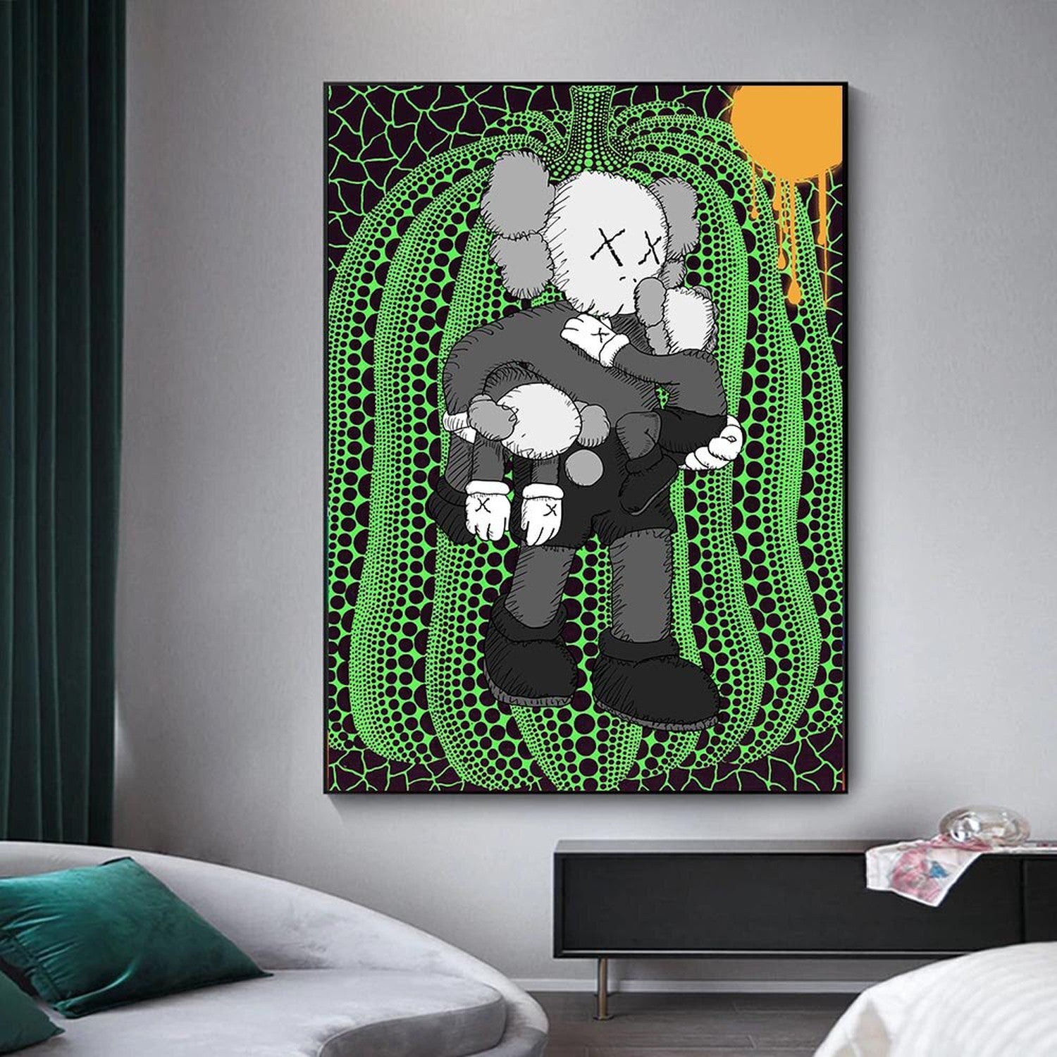 ChandeliersDecor.com-Wall Posters-KAWS Artwork Canvas Painting Trendy Brand Poster