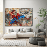 ChandeliersDecor.com-Wall Posters-KFC Colonel Harland Sanders as Spiderman Canvas Wall Art