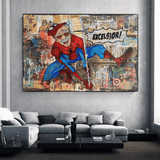 ChandeliersDecor.com-Wall Posters-KFC Colonel Harland Sanders as Spiderman Canvas Wall Art