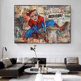 ChandeliersDecor.com-Wall Posters-KFC Colonel Harland Sanders as Spiderman Canvas Wall Art