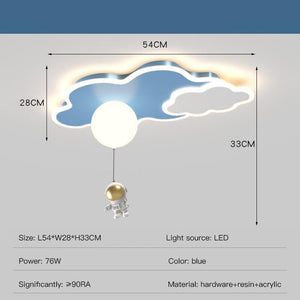 ChandeliersDecor.com-Kids Room Nursery Lighting-Kids Astronaut Ceiling Light | Kids Room Decor Lights