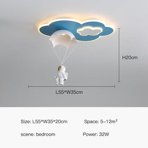 ChandeliersDecor.com-Kids Room Nursery Lighting-Kids Astronaut Ceiling Light | Kids Room Decor Lights