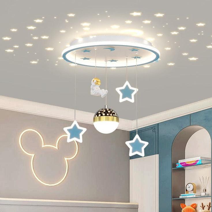 ChandeliersDecor.com-Kids Room Nursery Lighting-Kids Astronaut Chandeliers Light | Kids Room Decor Lights