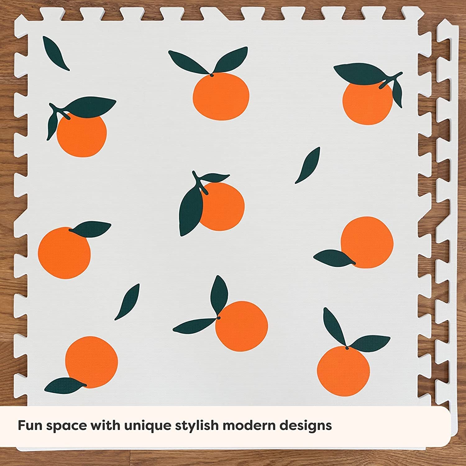 ChandeliersDecor.com-Play Mats-Kids Babies Oranges Play Mat Puzzle Tiles | Pack of 6 Tiles - 60x60cm per tile size